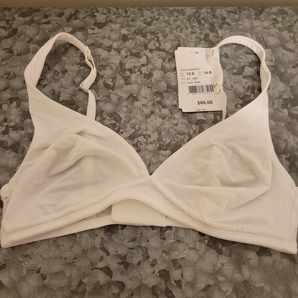 Hanro, White Women's Bra, 34B